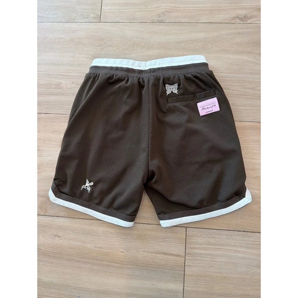 Shoe Palace Muhammad Ali Mesh Basketball Shorts Brown Mens Small - Picture 3 of 5